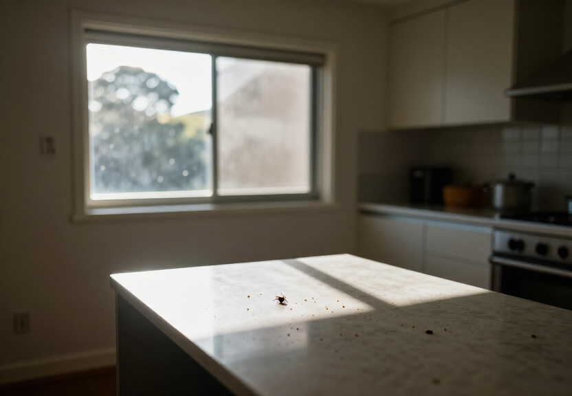 Rodent activity in a North Parramatta roof space before treatment